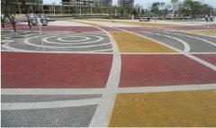 公園廣場-壓模地坪